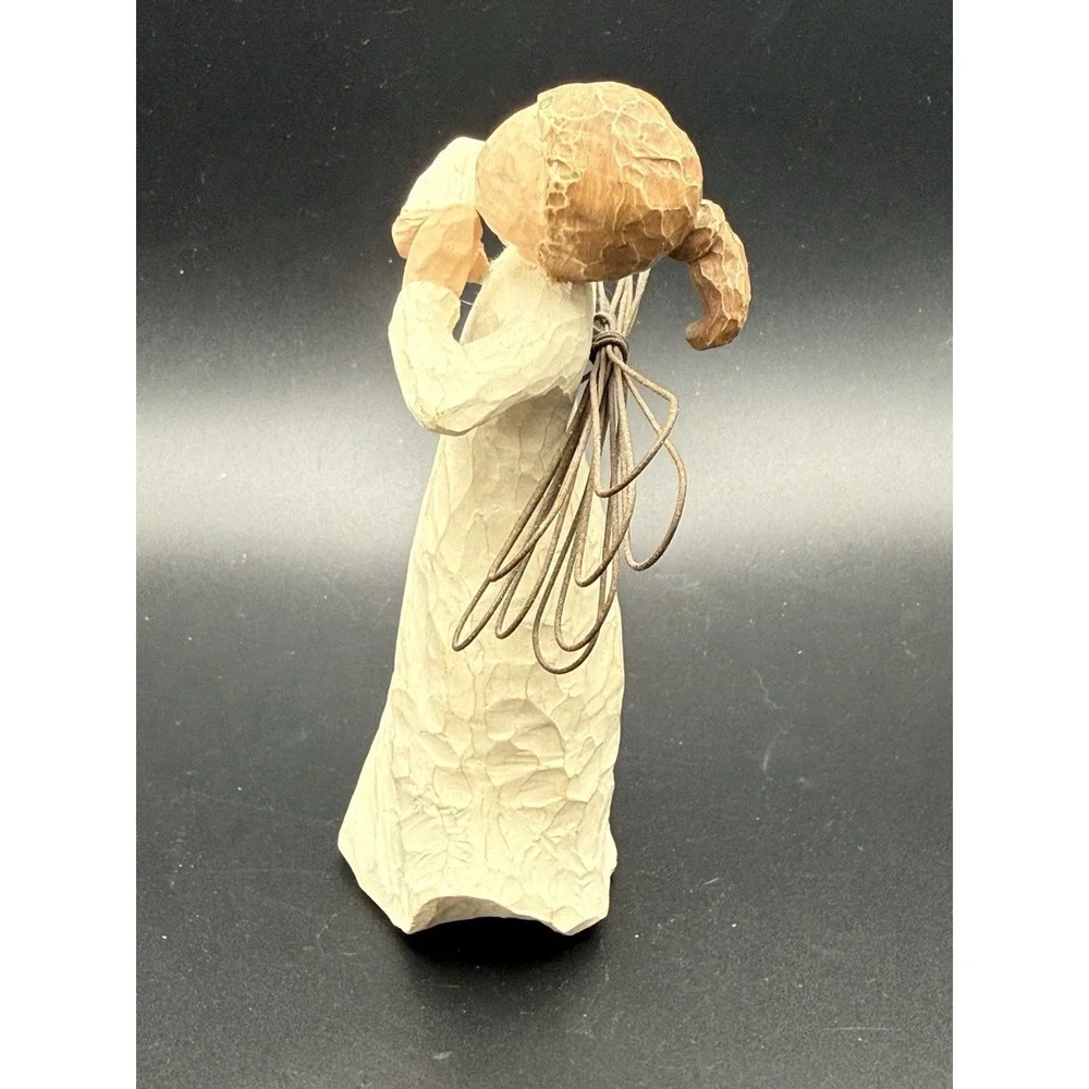 VTG Lot 3 Willow Tree Angel Figurine Demdaco Light, Happiness & Thinking Of You